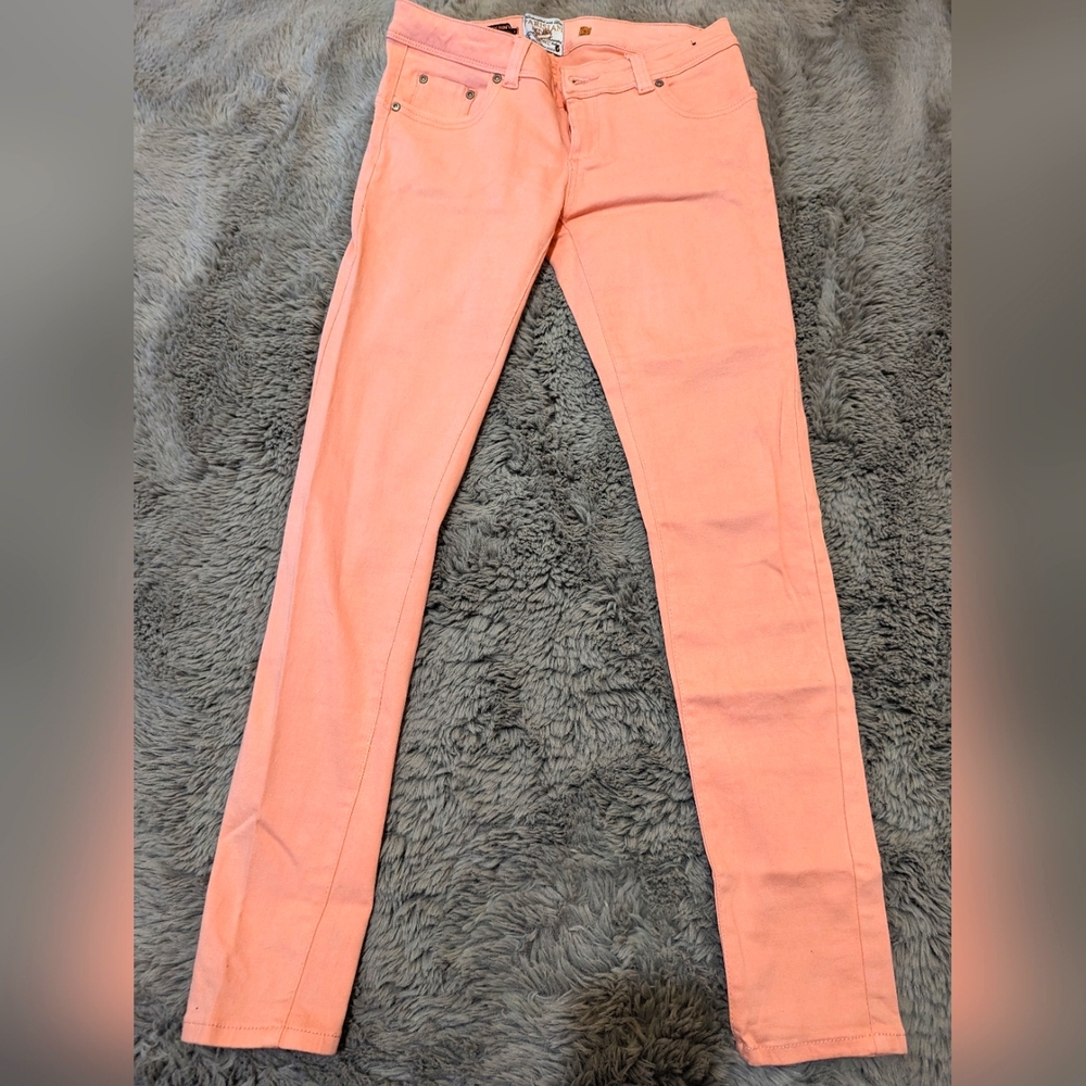Parisian Peach-Coloured Super Skinny Jeans